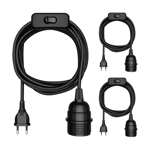 Textilkabel leka stecker - 3x,