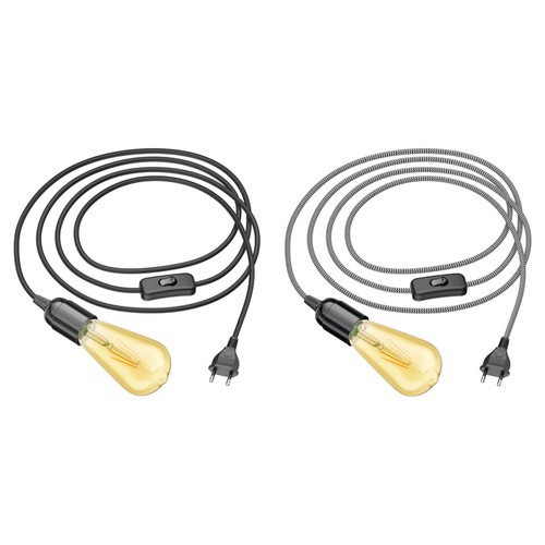 Textilkabel leha mit stecker - textilkabel,